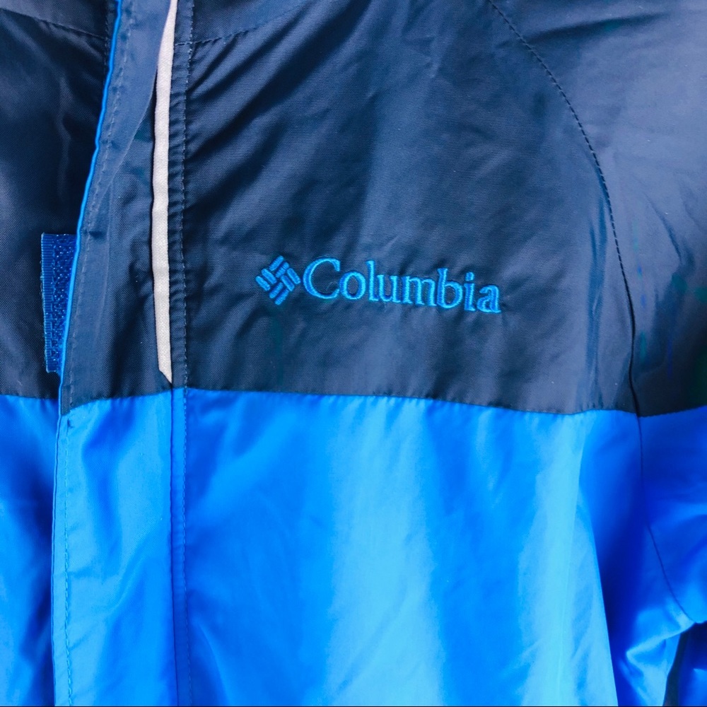 Boys Columbia Light Blue Rain Jacket XS! - Picture 3 of 8
